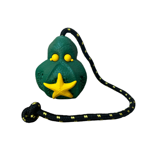 Natural Rubber Octopus Treat Release Toy With Rope
