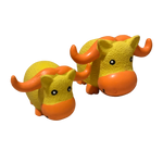 Yellow Cow Squeaky Latex Toy