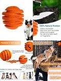 Natural Rubber Orange 'S' Ball  Treat Release Toy