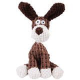 Brown Dog Squeak Plush Toy