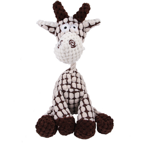 White Giraffe Squeak Plush Toy